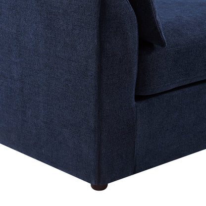 Miami Right Hand Large L-Shape Sofa  - Chenille Navy