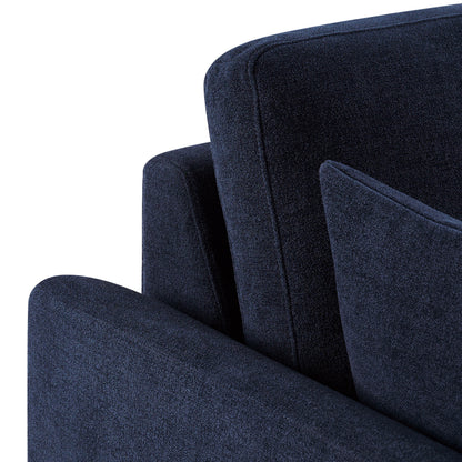 Miami Right Hand Large L-Shape Sofa  - Chenille Navy