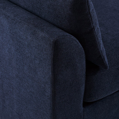 Miami Right Hand Large L-Shape Sofa  - Chenille Navy