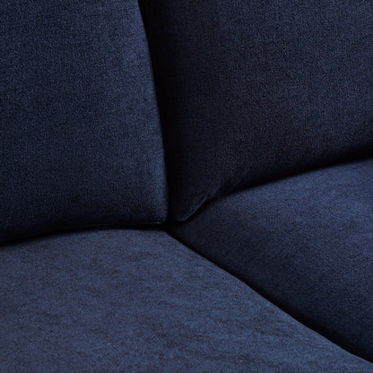 Miami Right Hand Large L-Shape Sofa  - Chenille Navy