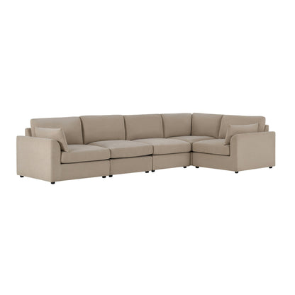 Miami Right Hand Large L-Shape Sofa - Chenille Oatmeal