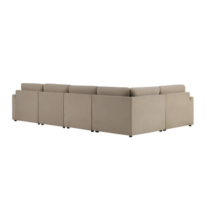 Miami Right Hand Large L-Shape Sofa - Chenille Oatmeal