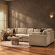 Miami Right Hand Large L-Shape Sofa - Chenille Oatmeal