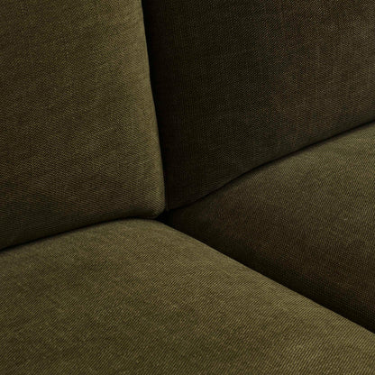 Miami Right Hand Large L-Shape Sofa - Chenille Olive