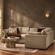 Miami Right Hand Small L-Shape Sofa - Chenille Oatmeal
