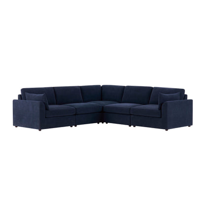 Miami Left Hand Corner Sofa - Chenille Navy