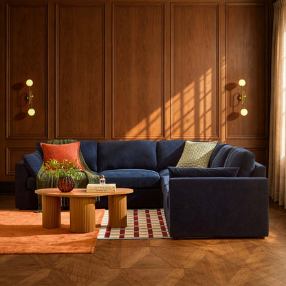 Miami Right Hand Corner Sofa - Chenille Navy