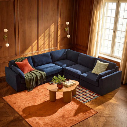 Miami Right Hand Corner Sofa - Chenille Navy