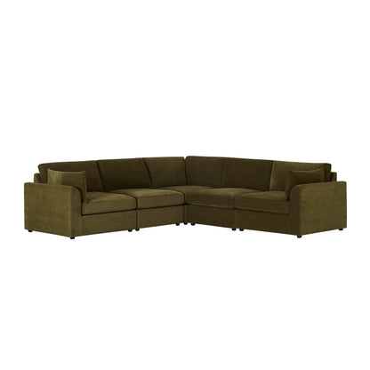 Miami Right Hand Corner Sofa - Chenille Olive
