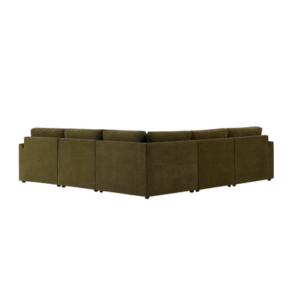 Miami Right Hand Corner Sofa - Chenille Olive