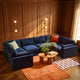 Miami U Shape Sofa - Chenille Navy