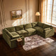 Miami U Shape Sofa - Chenille Olive