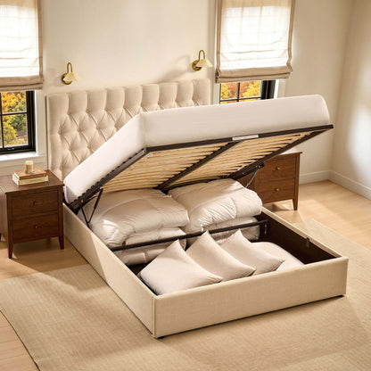 Middleton Ottoman Storage Bed - Beige