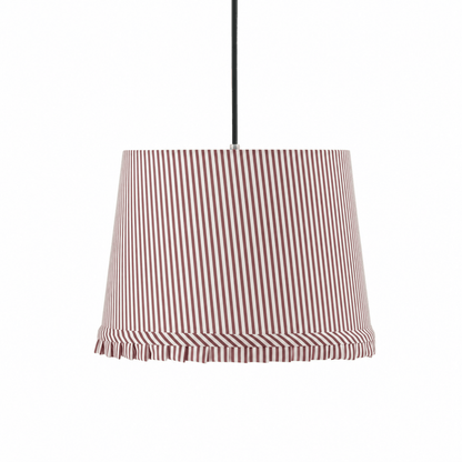 Millie Stripe Frill Edge Ceiling Shade - Mocha Brown
