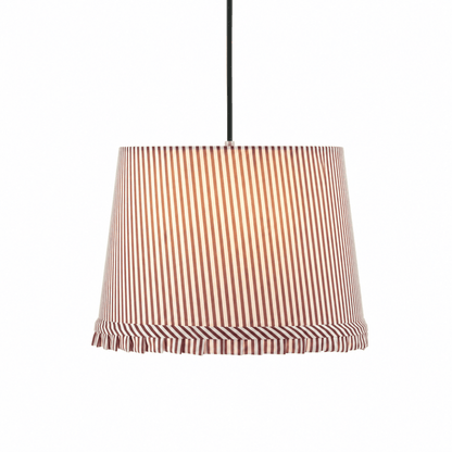 Millie Stripe Frill Edge Ceiling Shade - Mocha Brown