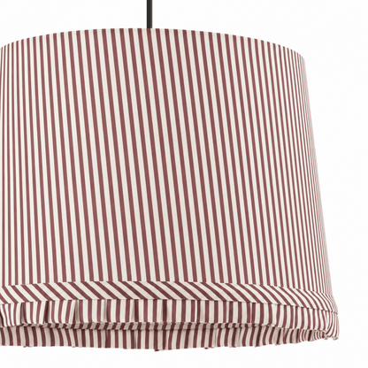 Millie Stripe Frill Edge Ceiling Shade - Mocha Brown