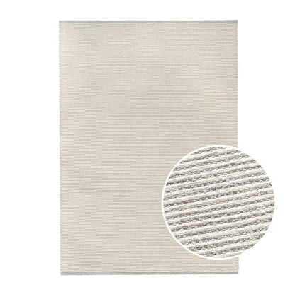 Milo Handwoven Stripe Rug - Light Grey