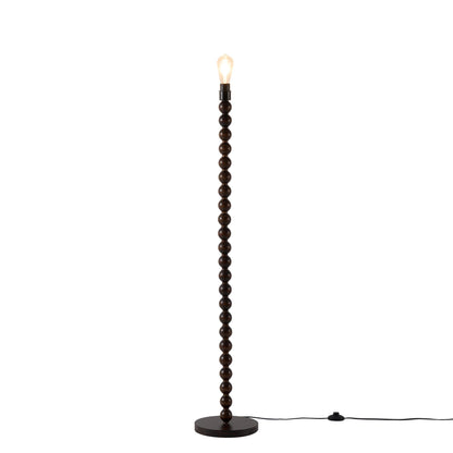 Mix and Match Floor Lamp Base Bobbin - Dark Wood