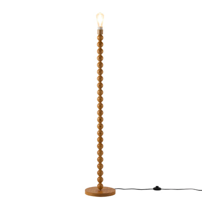 Mix and Match Floor Lamp Base Bobbin - Light Wood