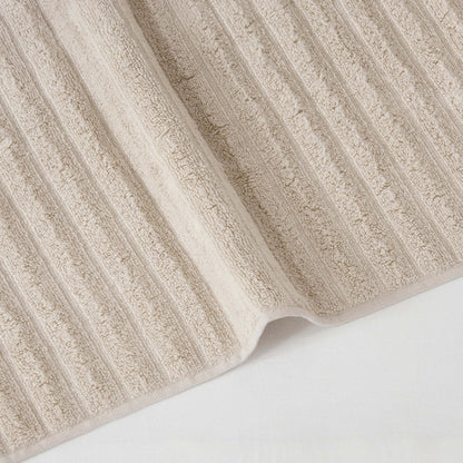 Monaco Plush Ribbed Cotton Towel Collection - Mushroom