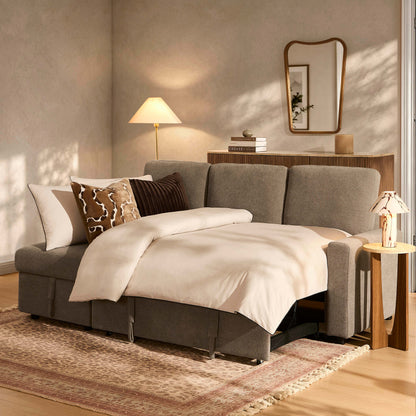 Monroe Sofa Bed - Chenille mushroom