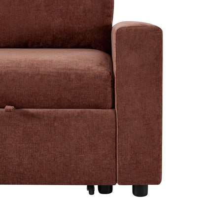 Monroe Sofa Bed - Chenille Dark Rust