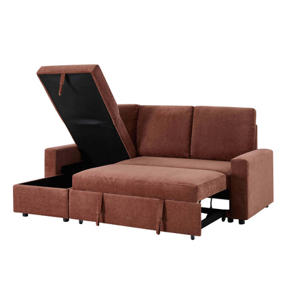 Monroe Sofa Bed - Chenille Dark Rust