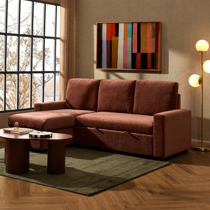 Monroe Sofa Bed - Chenille Dark Rust