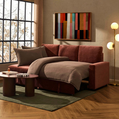 Monroe Sofa Bed - Chenille Dark Rust