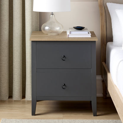 Nell Bedside Table - Charcoal