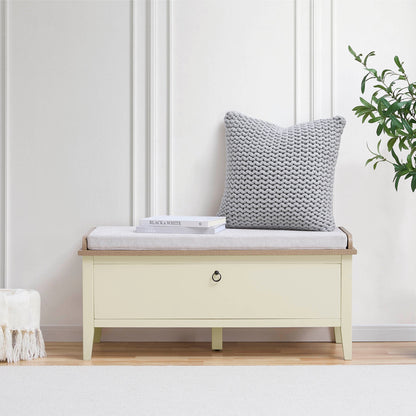 Nell Storage Cabinet With Seat - Cream