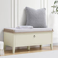 Nell Storage Cabinet With Seat - Cream