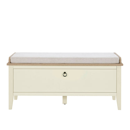 Nell Storage Cabinet With Seat - Cream