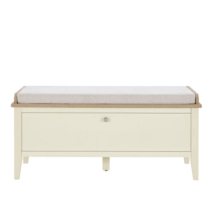 Nell Storage Cabinet With Seat - Cream