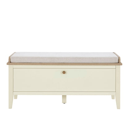 Nell Storage Cabinet With Seat - Cream