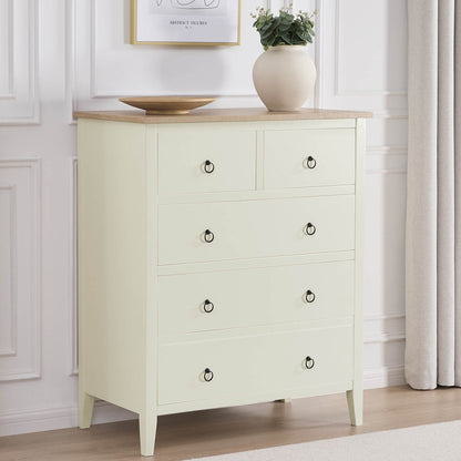 Nell 5 Drawer Chest - Cream