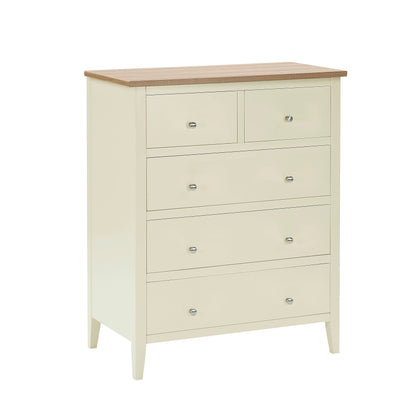 Nell 5 Drawer Chest - Cream