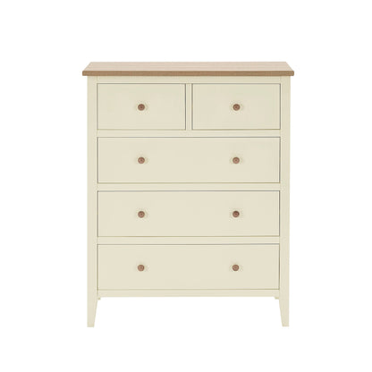 Nell 5 Drawer Chest - Cream