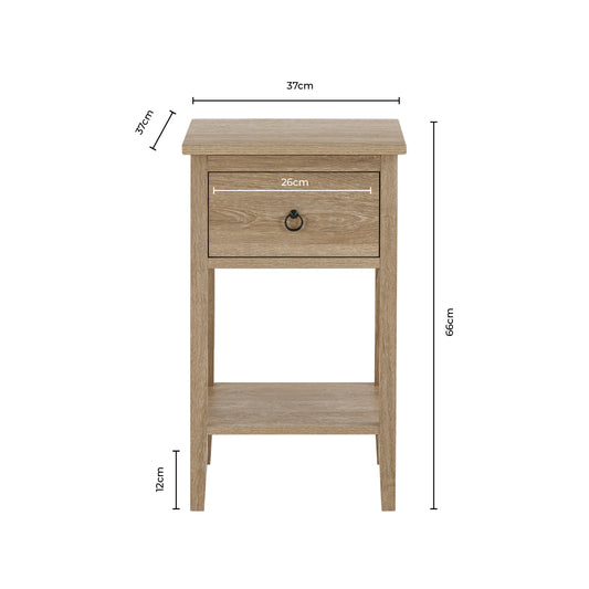 Nell 1 Drawer Nightstand - Wood