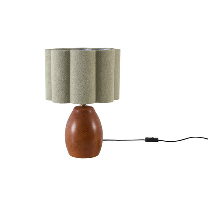 Nikki Ceramic Boucle Shade Lamp - Brown