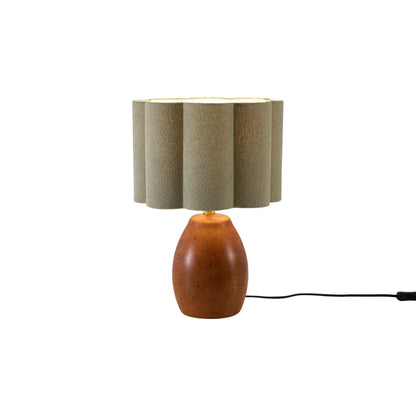 Nikki Ceramic Boucle Shade Lamp - Brown
