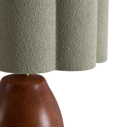 Nikki Ceramic Boucle Shade Lamp - Brown