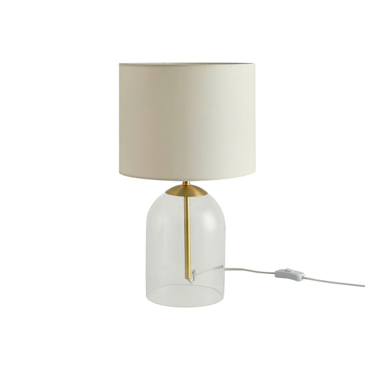 Nova Clear Glass Table Lamp - Gold