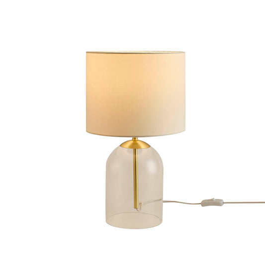 Nova Clear Glass Table Lamp - Gold