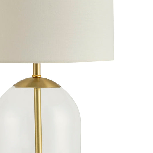 Nova Clear Glass Table Lamp - Gold