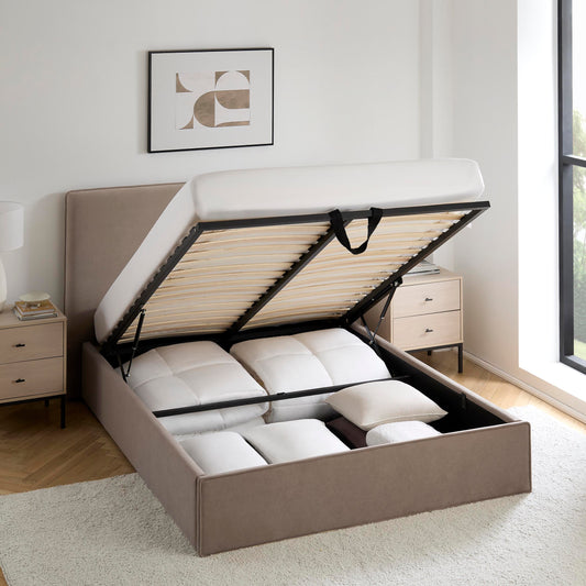 Oslo Ottoman Storage Bed - Sand