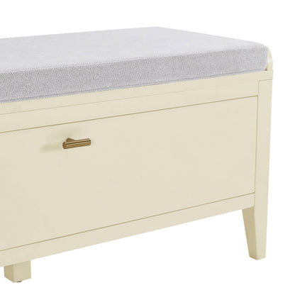 Poppy Storage Cabinet With Seat - Cream