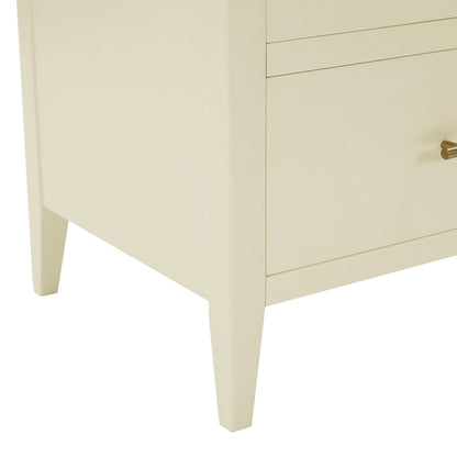 Poppy Bedside Table - Cream