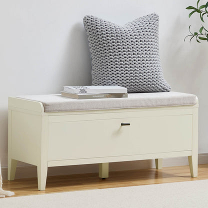 Poppy Storage Cabinet With Seat - Cream