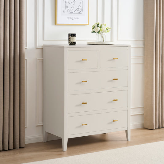 Poppy 5 Drawer Chest - Stone